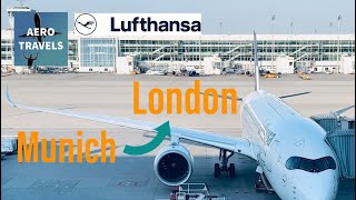 4K TRIP REPORT  Lufthansa Economy  Munich MUC to LondonHeathrow LHR l Airbus A320 NEO [upl. by Walther]