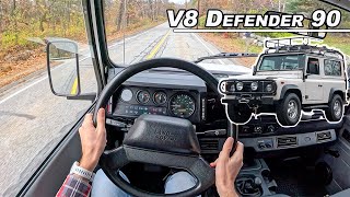 1997 Land Rover Defender 90 NAS  RARE 46L V8 Stroker BEAST POV Binaural Audio [upl. by Imojean797]