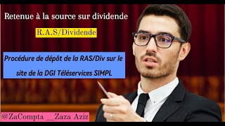 La nouvelle Procédure de paiement de la RASDiv sur le site DGI Téléservices SIMPL [upl. by Oigimer214]