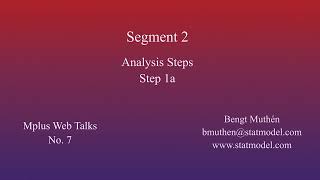 Using Mplus To Do DSEM with Cycles  Segment 2 Analysis Steps Step 1a [upl. by Nahtanoy]