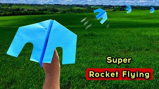 super rocket launcher flying paper rocket plane how to make a4 rocket launcher best flying plane [upl. by Verbenia376]