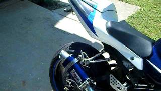 2004 Gixxer 1000 Top Speed shorty exhaust change from Yanashiki [upl. by Tolmann]