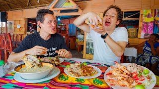 Caribbean Garlic Shrimp 🦐 Unseen GARIFUNA FOOD in Central America [upl. by Htebilil399]