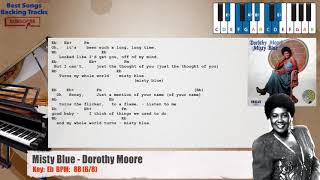 🎹 Misty Blue  Dorothy Moore Piano Backing Track with chords and lyrics [upl. by Eidoow152]