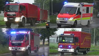 Feuerwehrbereitschaft 3 Regierungsbezirk Köln zur überörtlichen Hilfe nach Stolberg [upl. by Ioyal665]