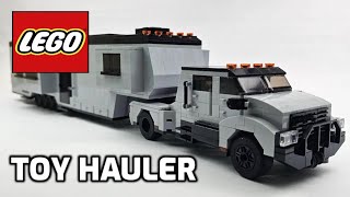 LEGO Fifth Wheel Toy Hauler Camper Custom Moc [upl. by Liberati873]