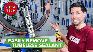 How to Remove Dried Tubeless Sealant From Your Bike  Maintenance Monday [upl. by Eeima667]