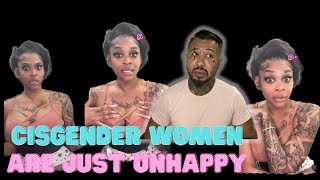 quotCisgender Women Are Just Unhappyquot  Trans TikTok Creator Goes On Rant About Real Women [upl. by Yelehsa298]