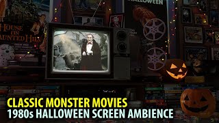 Halloween Ambience quotGrampas Monster Moviesquot 1988 Horror Host Horror Trailer Screen Ambience [upl. by Eillac]