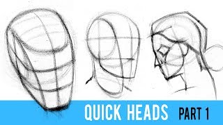 Quickly Draw Heads with the Loomis Method  Part 1 [upl. by Elvah]