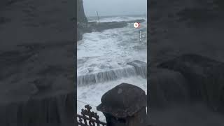 Huge waves from Storm Kathleen wash over England Isle of Man [upl. by Sualokcin173]