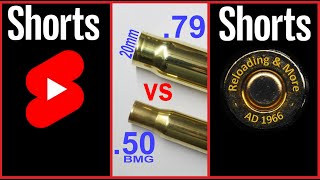 50BMG vs 79 Hispano 20mm Hispano reloadingandmore Shorts 50bmg WWII [upl. by Akimad726]