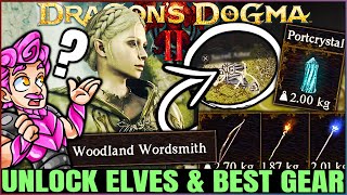 Dragons Dogma 2  Unlock Elf Village EARLY amp Get Best Weapons  Learn Elvish amp Sacred Arbor Guide [upl. by Jakie2]