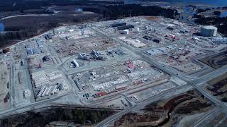 LNG Canada Kitimat Construction Update April 2022 [upl. by Sukram114]