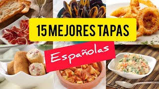 Las 15 TAPAS más típicas de la cocina española  Tradición y cultura gastronómica [upl. by Laniger]