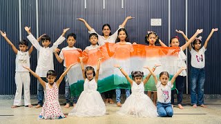 patriotic song dance  patriotic song for Independence Day  Hindustani song kids dance [upl. by Enela]