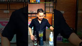 blender Pride cocktail recipe with basil leaves reels drink cocktail cocktail loversbartender [upl. by Anwaf987]