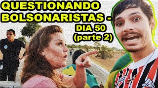 Questionei bolsonaristas no Alvorada acerca das mentiras do Bolsonaro no Flow  dia 50 pt 2 [upl. by Ritz]