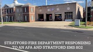 Stratford Fire Department full house response Plus an EMS response [upl. by Hazeefah]