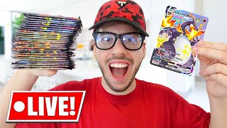 BIRTHDAY PARTY Opening 300 Pokemon Packs for Charizard Live Stream [upl. by Catie797]