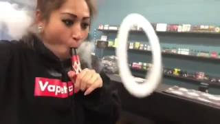 shisha smoke tricks girls best smoke rings and tricks [upl. by Imhskal]