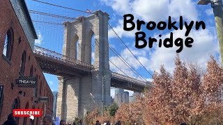 Touring New York City’s iconic Brooklyn Bridge 4K [upl. by Sutniuq]