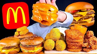 ASMR 맥도날드 트리플치즈버거🍔뿌링치즈볼 뿌링치즈스틱 해쉬브라운 먹방 McDonalds Big Mac With Cheese Ball Hash Brown MuKBang [upl. by Loma]