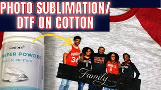 PHOTO SUBLIMATION ON COTTON WITH DTF POWDER [upl. by Fawnia]