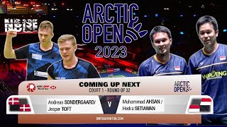 Arctic Open 2023  Andreas Sondergaard  Jesper Toft 🇩🇰 vs 🇮🇩 Mohammad Ahsan  Hendra Setiawan R32 [upl. by Reynolds811]