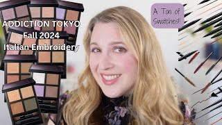 ADDICTION TOKYO Fall 2024 Italian Embroidery Collection  New Eyeshadow Quads  Swatches Demos [upl. by Dayiz189]