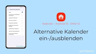 Alternative Kalender einblenden oder ausblenden  Huawei Android 10  EMUI 12 [upl. by Landri930]