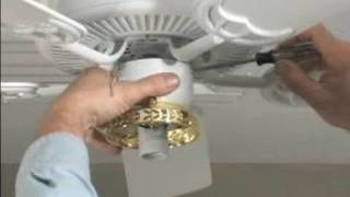 How to Install a Ceiling Fan  Installing Lighting Kit to Fan for Ceiling Fan Installation [upl. by Nnahsal]