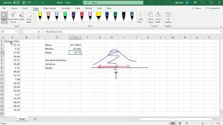 Find Mean Median Mode Standard Deviation Variance and Range in Excel Quickly and Easily [upl. by Eintrok]