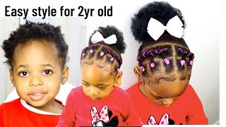 Cant Grip Braids  Easy Protective Toddler Hairstyles For Short Natural Hair [upl. by Salisbury]