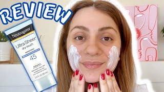 Neutrogena Ultra Sheer Dry Touch spf45 Sunscreen Review [upl. by Ayvid]