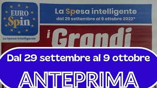 Volantino EUROSPIN dal 29 settembre al 9 ottobre ANTEPRIMA [upl. by Yniar881]