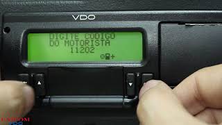 Tacógrafo Digital VDO BVDR  Cadastramento de Motorista [upl. by Ford]