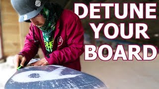 How To Detune Your New Snowboard for Park [upl. by Lzeil]