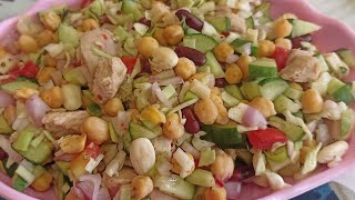 Healthy Protein Salad  weight loss salad  simple and unique salad recipe khushifoodsecrets [upl. by Hewe]