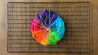 TieDye Tutorial  Rainbow Side Starflower Pattern  1 Hour Tie Dye HWI [upl. by Sordnaxela]