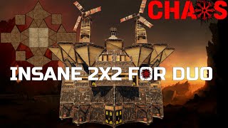 CHAOS  BEST 2X2 DUO Base with DOUBLE BUNKER amp INSANE Online Defence in Rust [upl. by Hocker]