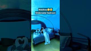 Maldives underwater bedroom😳😲travel youtubeshorts beautiful tourism [upl. by Anneirb]