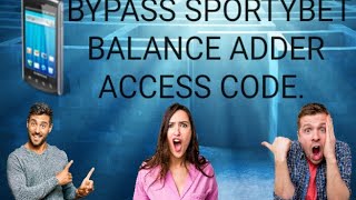 How To Bypass Password Requires Page On Sportybet Balance Adder App [upl. by Standing]