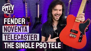 Fender Noventa Telecaster  A Single P90 Rock amp Roll Machine  Review amp Demo [upl. by Reginnej179]