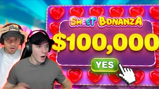 HOW SWEET BONANZA MADE US RICH 100k BONUS BUY [upl. by Yelkao475]