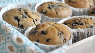 RECETTE DES VRAIS MUFFINS AMÉRICAINS AUX BLEUETS [upl. by Rodmur]