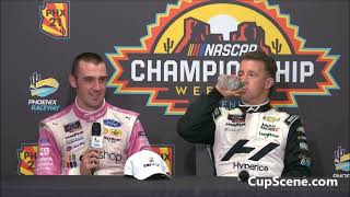 NASCAR at Phoenix Nov 2021 Xfinity post race Cindric Allmendinger Gragson [upl. by Dlanar]