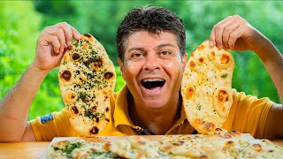 Recept na domácí indický chléb naan na grilu bez droždí [upl. by Nadbus]