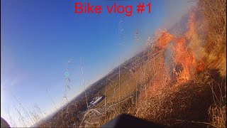 Bike vlog 1  A luat foc padurea [upl. by Cirdahc]