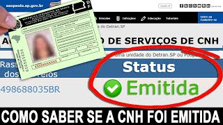 COMO SABER SE SUA CNH FOI EMITIDA E ESTÁ PRONTA  DEPOIS QUE PASSOU NOS EXAMES [upl. by Julita274]